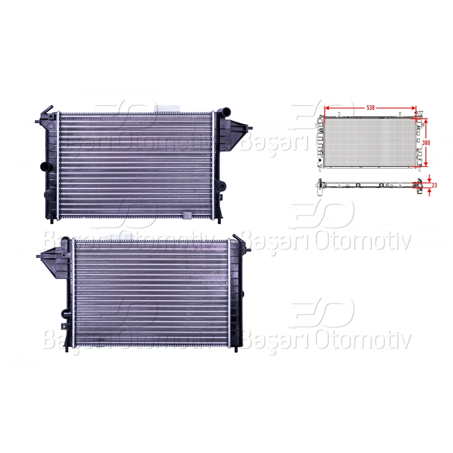 SU RADYATORU MEKANIK MT 538X380X23 OPEL VECTRA A 1.8 2.0 16V 88 >