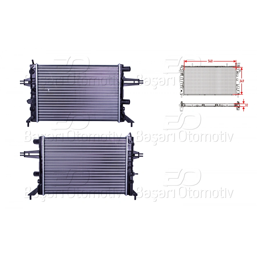 SU RADYATORU MEKANIK MT 540X349X32 OPEL ASTRA G 1.2 16V 1.4 97>