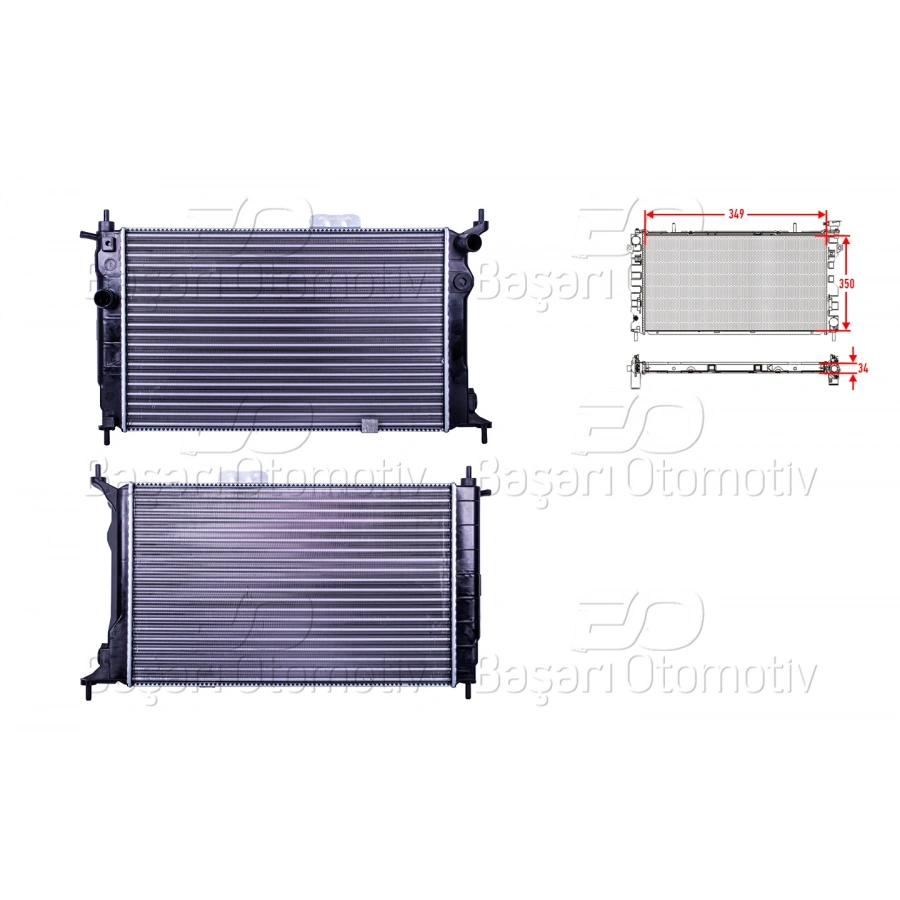 SU RADYATORU MEKANIK MT 585X378X23 MM OPEL ASTRA F 1.6 95 >