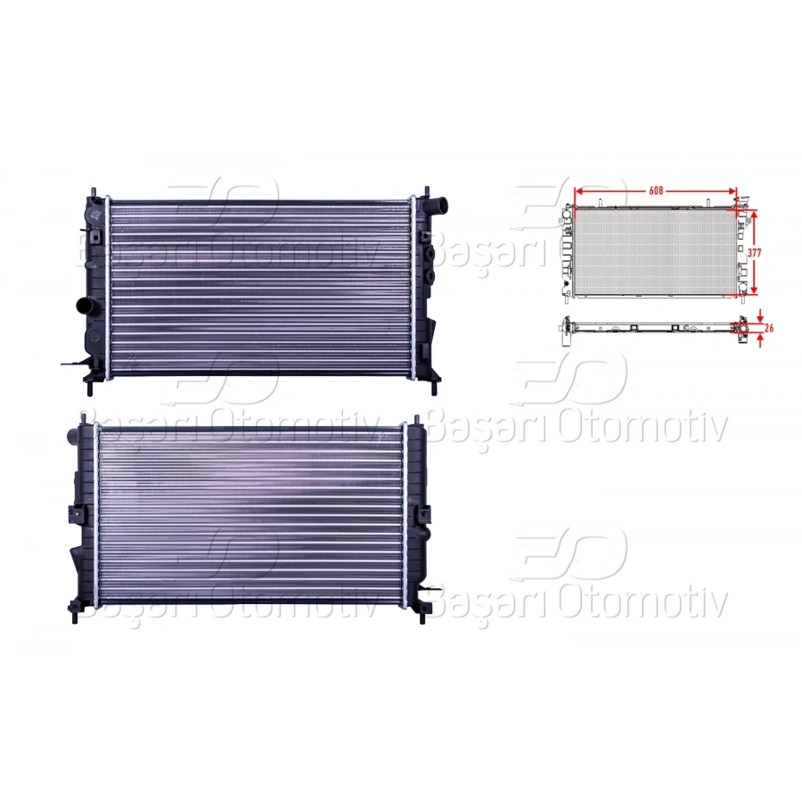 SU RADYATORU MEKANIK MT 610X378X23 OPEL VECTRA B 1.6 95 >