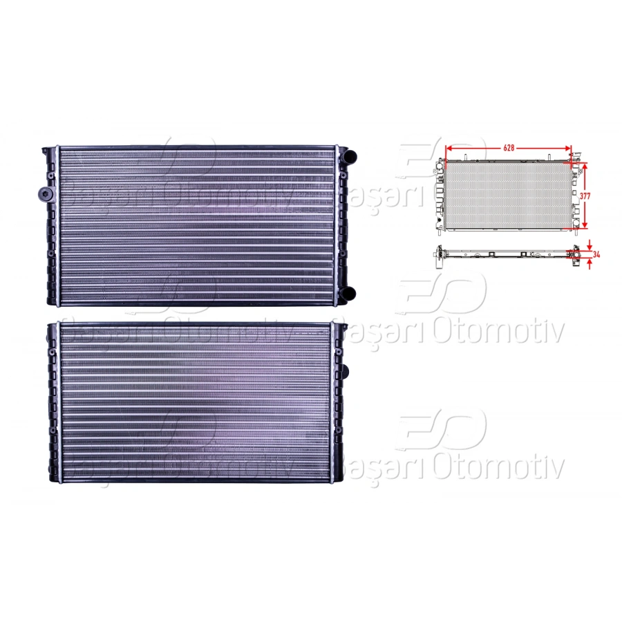 SU RADYATORU MEKANIK MT 628X377 MM VW GOLF3 VENTO 1.6 1.8 91 >