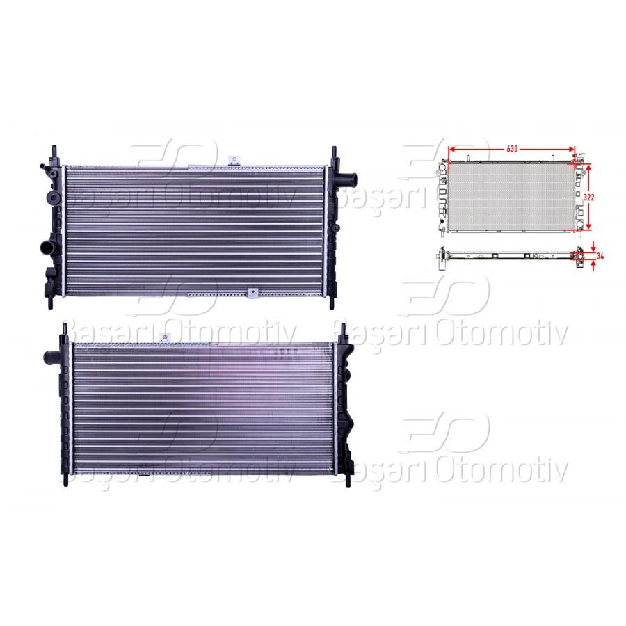 SU RADYATORU MEKANIK MT 630X322X34 OPEL KADETT E
