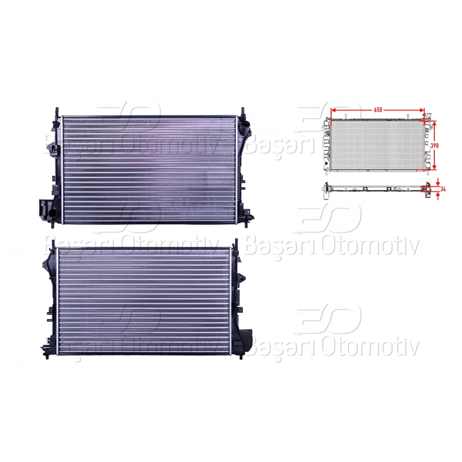 SU RADYATORU MEKANIK MT 650X398X34 OPEL VECTRA C 2.2DTH 2002>