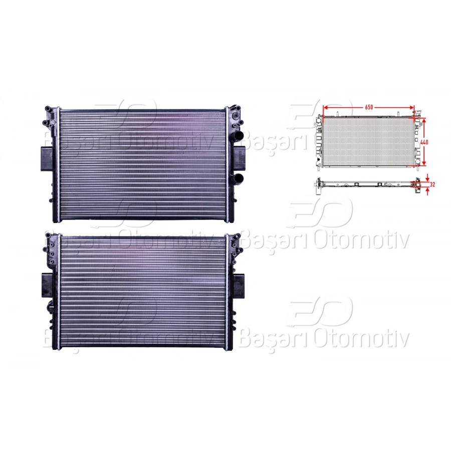 SU RADYATORU MEKANIK MT 650X440X32 IVECO DAILY 3 DAILY COMBI VAN 29 L 11V 35S 45C 50 C 1.3 99 >