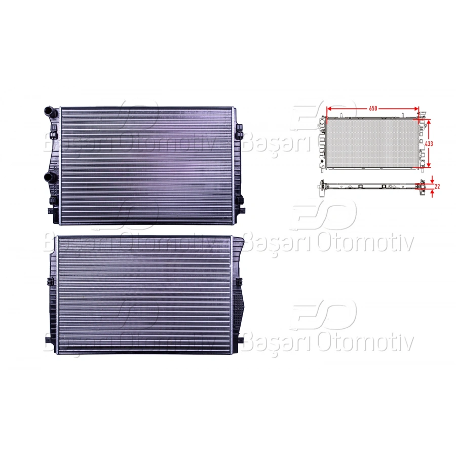 SU RADYATORU MEKANIK MT 652X452X23 VW GOLF7 A3 1.4TSI 2.0TDI 12>