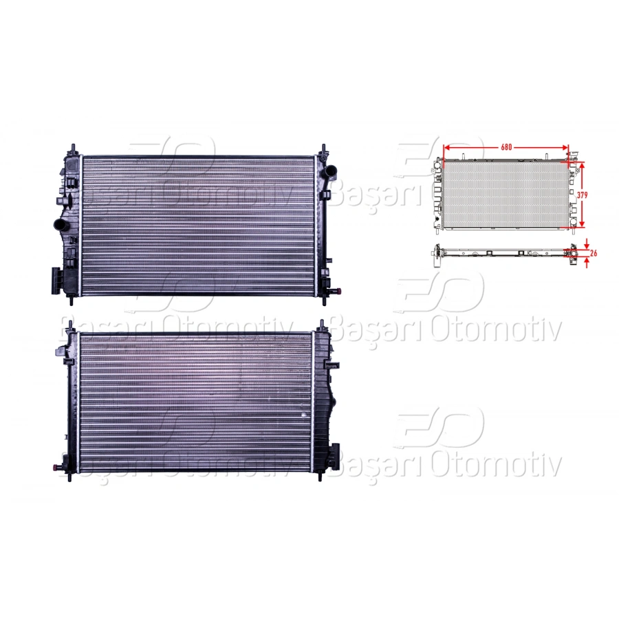 SU RADYATORU MEKANIK MT 680X379X26 OPEL INSIGNIA 2.8 08 >