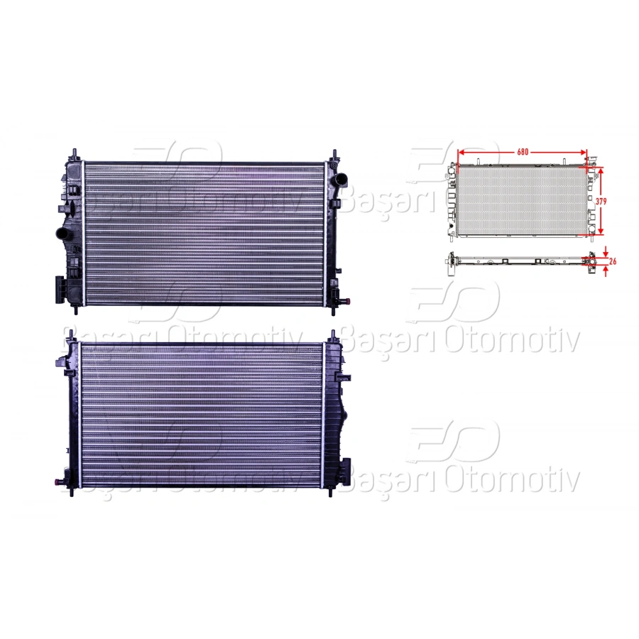 SU RADYATORU MEKANIK MT 680X379X26 OPEL INSIGNIA 2.8 08 >