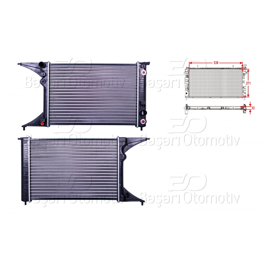 SU RADYATORU MEKANIK MT-AT 538X371X32 OPEL OMEGA B 16V OTOMATIK KLIMASIZ