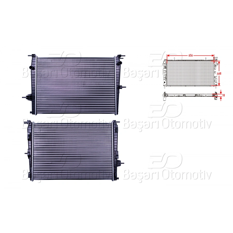 SU RADYATORU MEKANIK MT-AT 656X468X18 RENAULT FLUENCE MEGANE 3 1.6 08 >21410-0067R