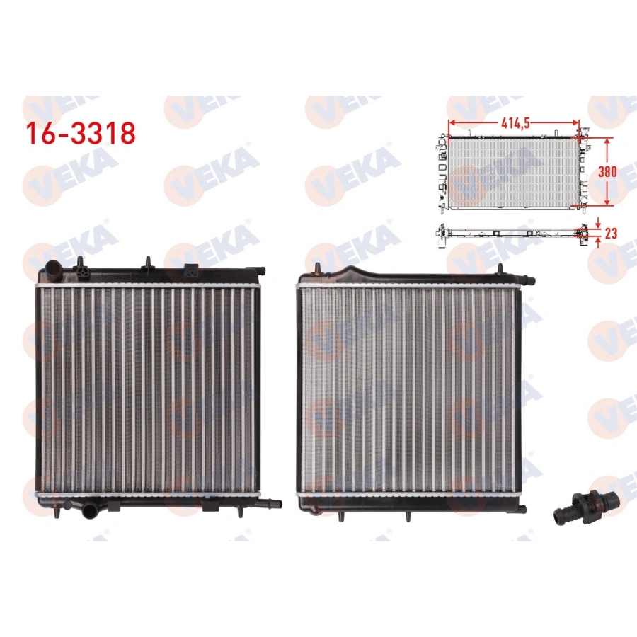 SU RADYATORU MEKANIK PEUGEOT 207 (WA,WC) 1.4i M-T 2006-2012