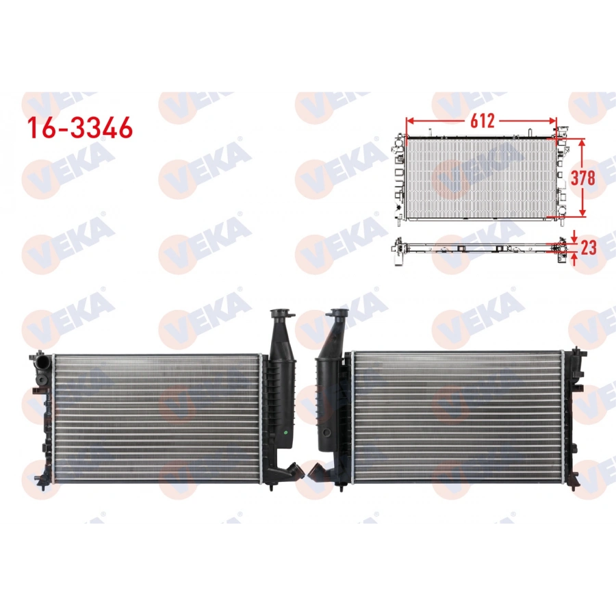 SU RADYATORU MEKANIK PEUGEOT PARTNER 1.4, 1.6 1996-2008 / CITROEN BERLINGO 1.4, 1.6 1996-2008