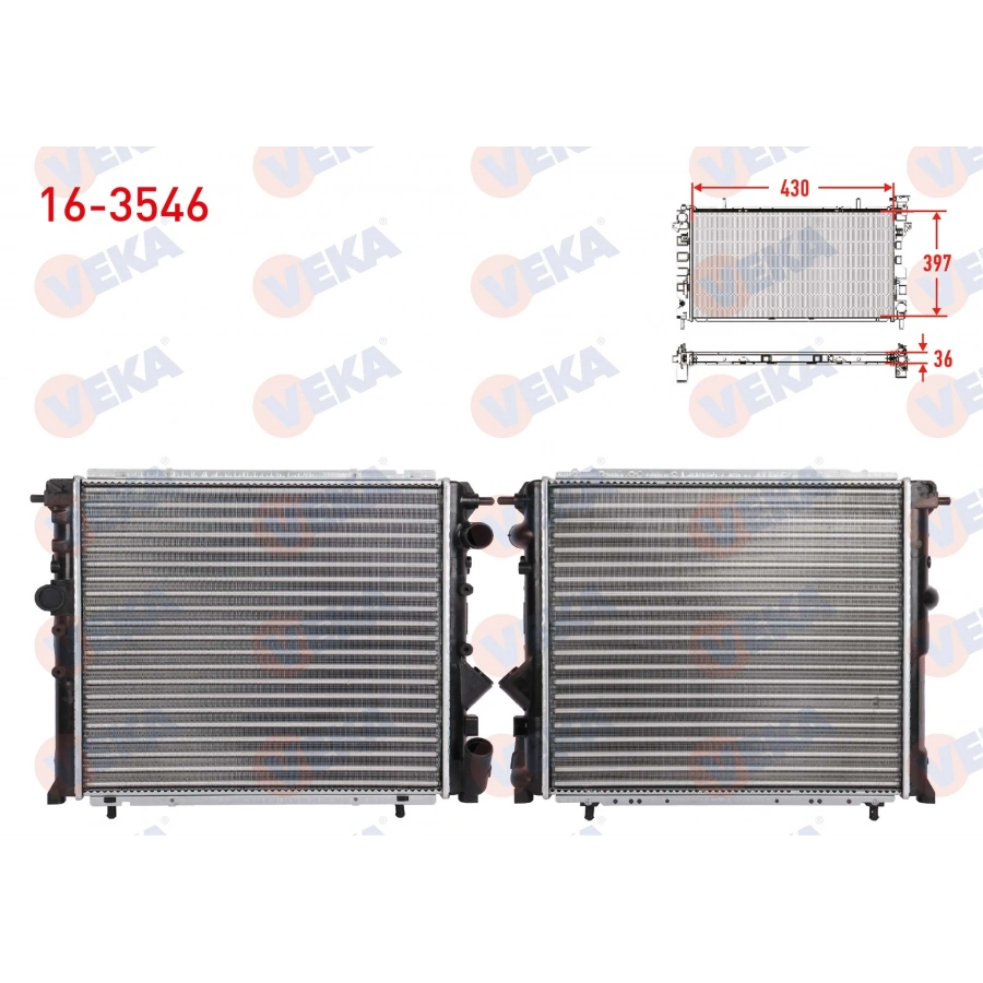 SU RADYATORU MEKANIK RENAULT R19 1.4 KARBURATORLU M-T/A-T AC+/- 1988-2000