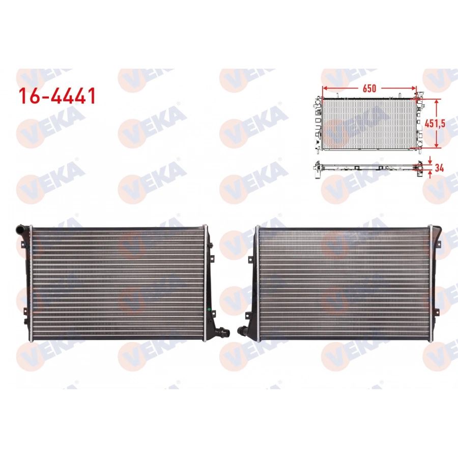 SU RADYATORU MEKANIK VOLKSWAGEN CADDY III (2KB,2KJ,2CB,2CJ) 1.9 TDI M-T 2004-2010