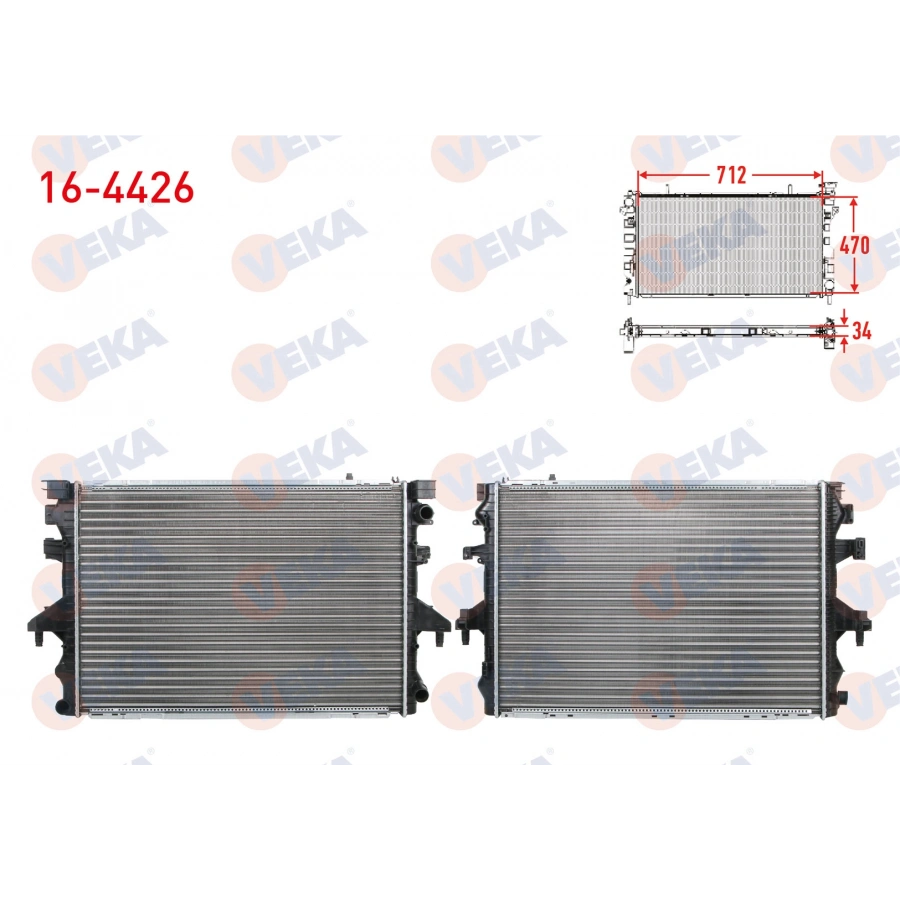 SU RADYATORU MEKANIK VOLKSWAGEN TRANSPORTER V (7HA,7HH,7EA,7EH) 2.5 TDI A-T/M-T 2003-2011