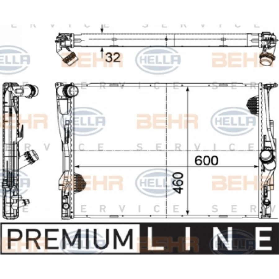 SU RADYATÖRÜ OTOM. E81-82-87-88-90-91-92-93-X1 N52-53 05-