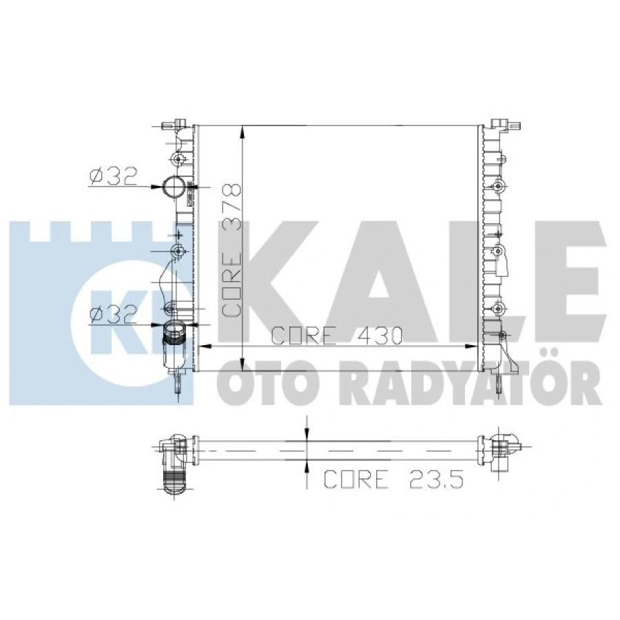 SU RADYATÖRÜ RTA/RTE E7J MEGANE I/CLIO/KANGOO 1.4-1.6 98-
