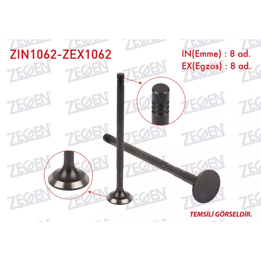 SUBAP TAKIM (NITRASYONLU) RENAULT MEGANE 1.4 TCE 16V 140 BG ENG. (H4J700)