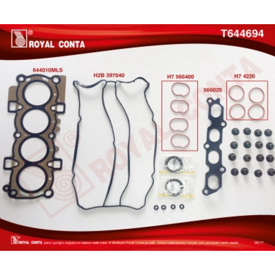 TAKIM CONTA ÜST SIL CONTALI (8A6G 6051 BB) FIESTA 1,25 BENZ 80 PS 09-