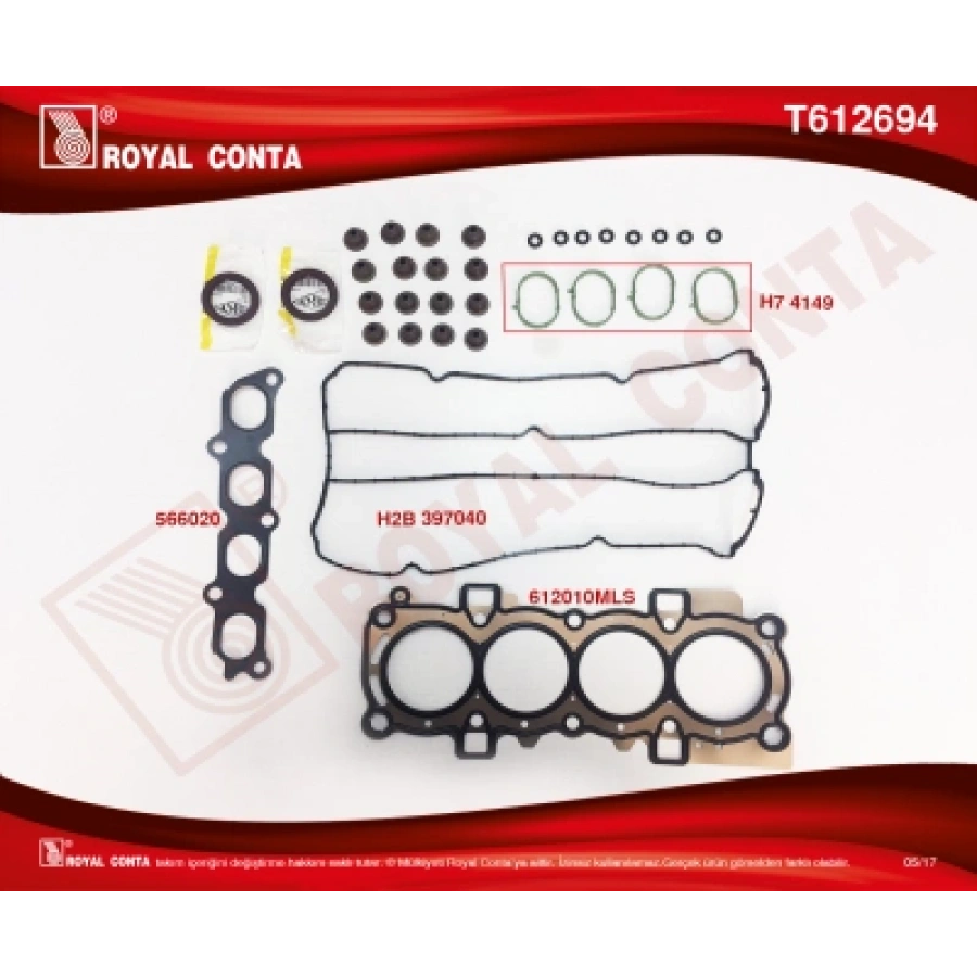 TAKIM CONTA ÜST SIL.CONTALI (8A6G 6051 DA) FIESTA 1,4 ZETEC-S 90 PS 09-