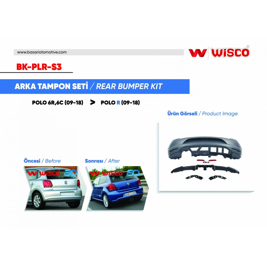 TAMPON SETI ARKA VW POLO R20 ( 6R,6C ) 09-17