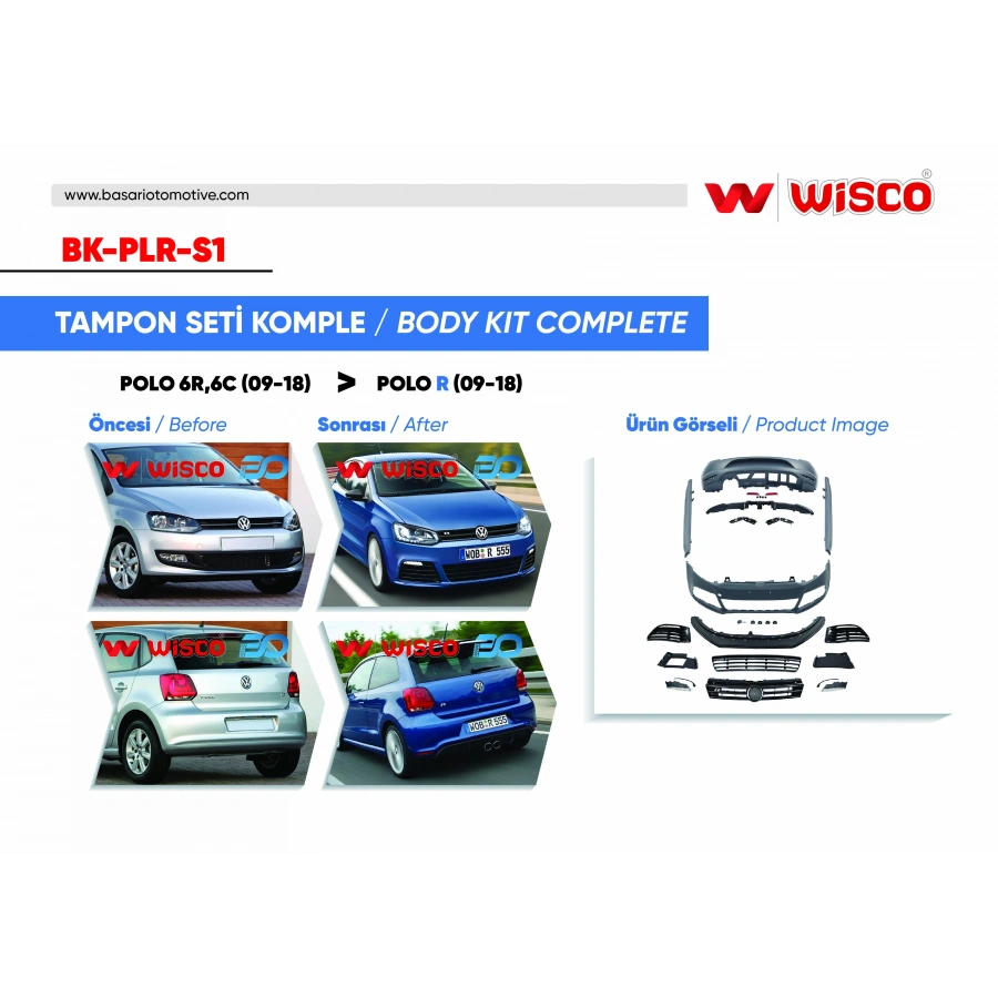 TAMPON SETI KOMPLE (ON-ARKA-YAN) VW POLO R20 ( 6R,6C ) 09-17