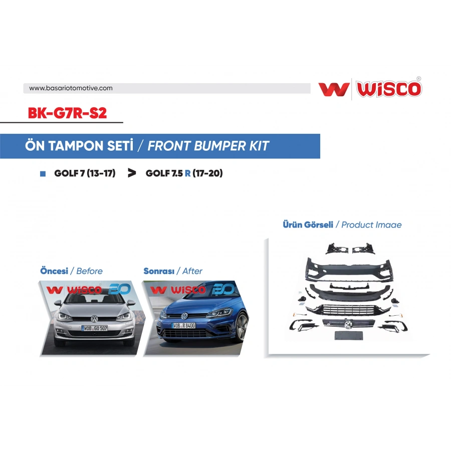 TAMPON SETI ON VW GOLF 7.5 R (13-17 GOLF 7 ICIN UYUMLUDUR)