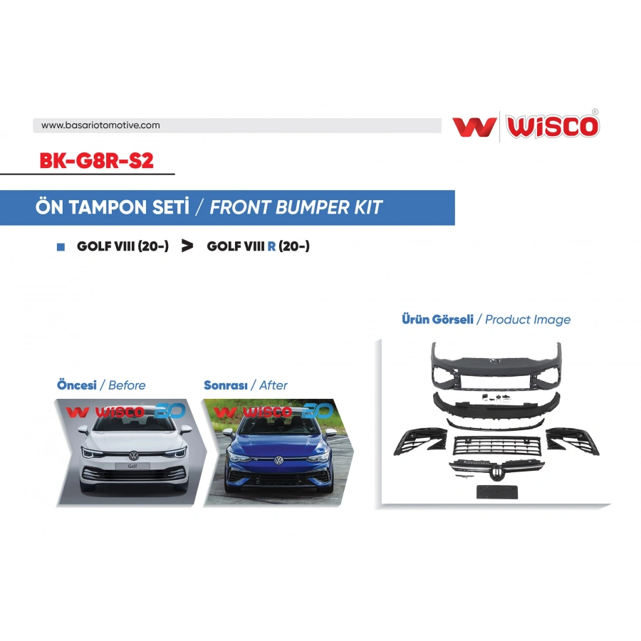 TAMPON SETI ON VW GOLF 8 R 20-