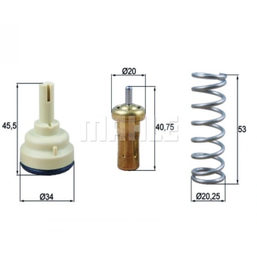 TERMOSTAT 80°C TEKLI-TAKIM PASSAT-TIGUAN CDGA-CKMA 1,4 TSI 10-