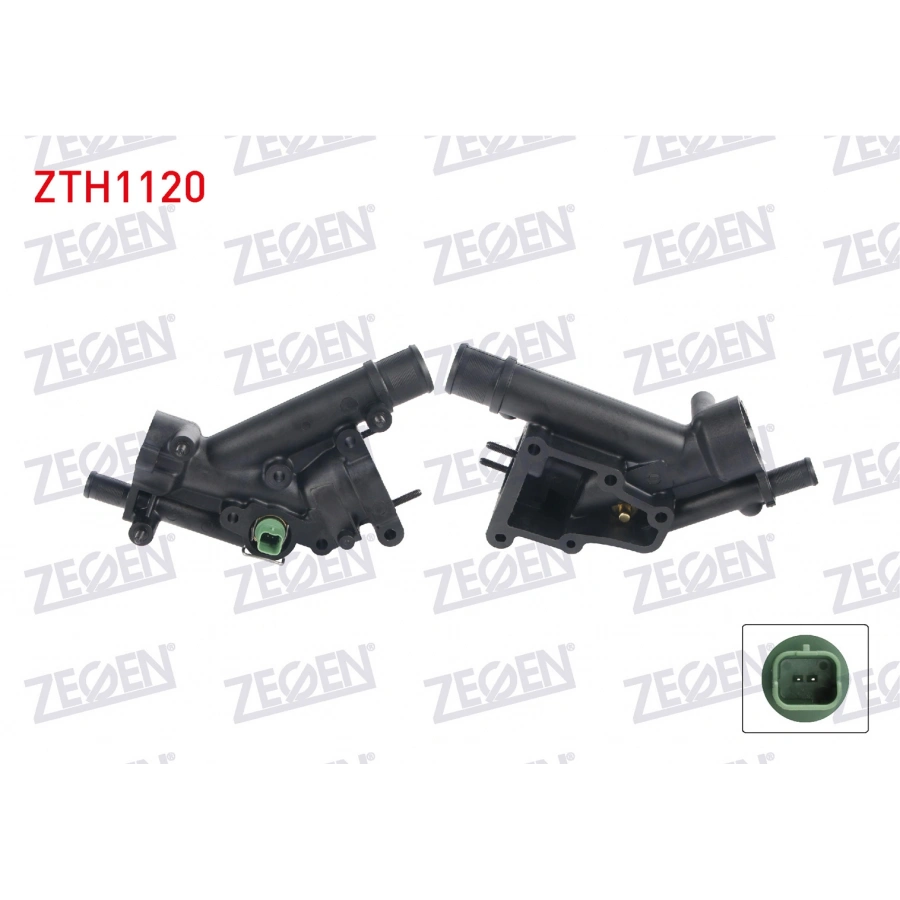 TERMOSTAT FLANSI PLASTIK SENSORLU CITROEN C3 1.4 - 1.4 HDI - 1.6 - 1.6 HDI 2002-2009/ C4 2.0 2004-2009/ C5 II 2.0 2004-2008/ PEUGEOT 206 1.4i - 1.4 HDI - 1.6i 16v - 1.6 HDI - 2.0 HDI 1998-2006