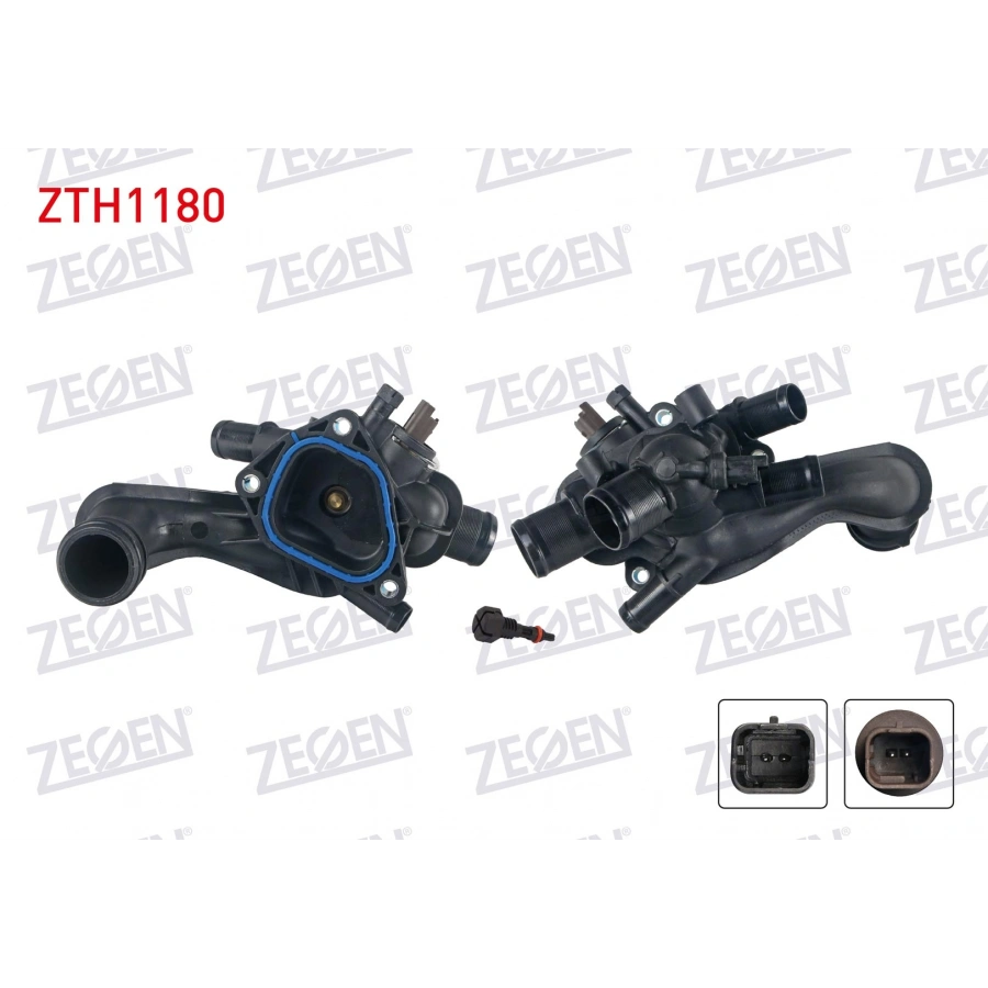 TERMOSTAT KOMPLE CIFT MUSURLU 105 C CITROEN C4 - DS3 1.6 2004-2013/PEUGEOT 207 - 308 1.6i - 1.6 THP 2006-2013/ 3008 1.6 THP 2009-/RCZ 1.6 THP 2010-/MINI COOPER - ONE - CLUBMAN - COUNTRYMAN 1.6i 2006-