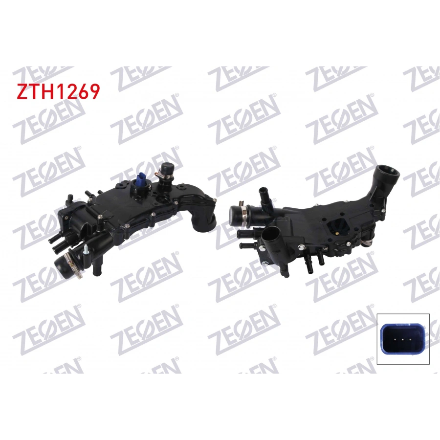 TERMOSTAT KOMPLE PLASTIK 83 °C PEUGEOT 406 2.0 HDI 1995-2004/ 307 2.0 HDI 2000-2007/ PARTNER 2.0 HDI 2000-2007/ CITROEN C5 III 2.0 HDI 2008-/ BERLINGO 2.0 HDI 1999-2011