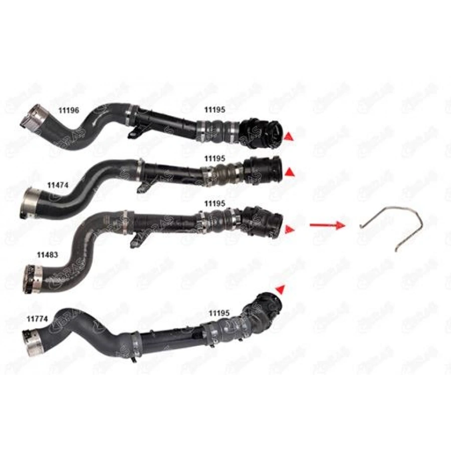 TURBO HORTUM TUTUCU YAY CLIO IV MEGAN IV DUSTER QASHQAI II 1,5 DCI 12-