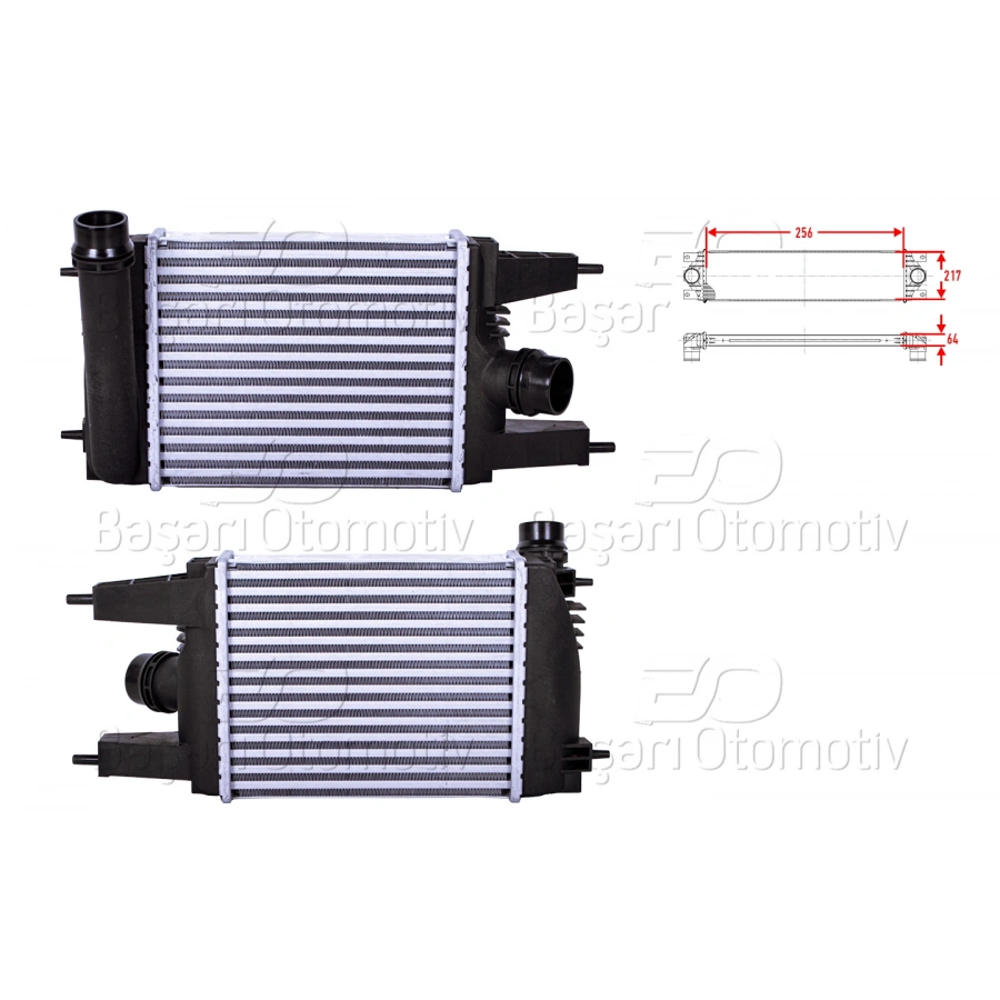 TURBO RADYATORU (INTERCOOLER) 256X217X64 NISSAN JUKE (F15) 1.2 DIG-T 14-19 PULSAR HB (C13) 14>
