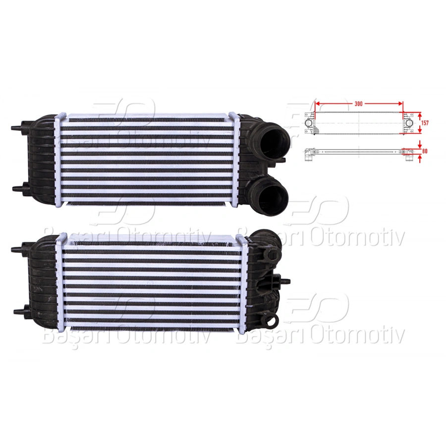 TURBO RADYATORU (INTERCOOLER) 300X157X80 PEUGEOT 508 1.6THP 10-18/ CITROEN C5 3 1.6THP 10>