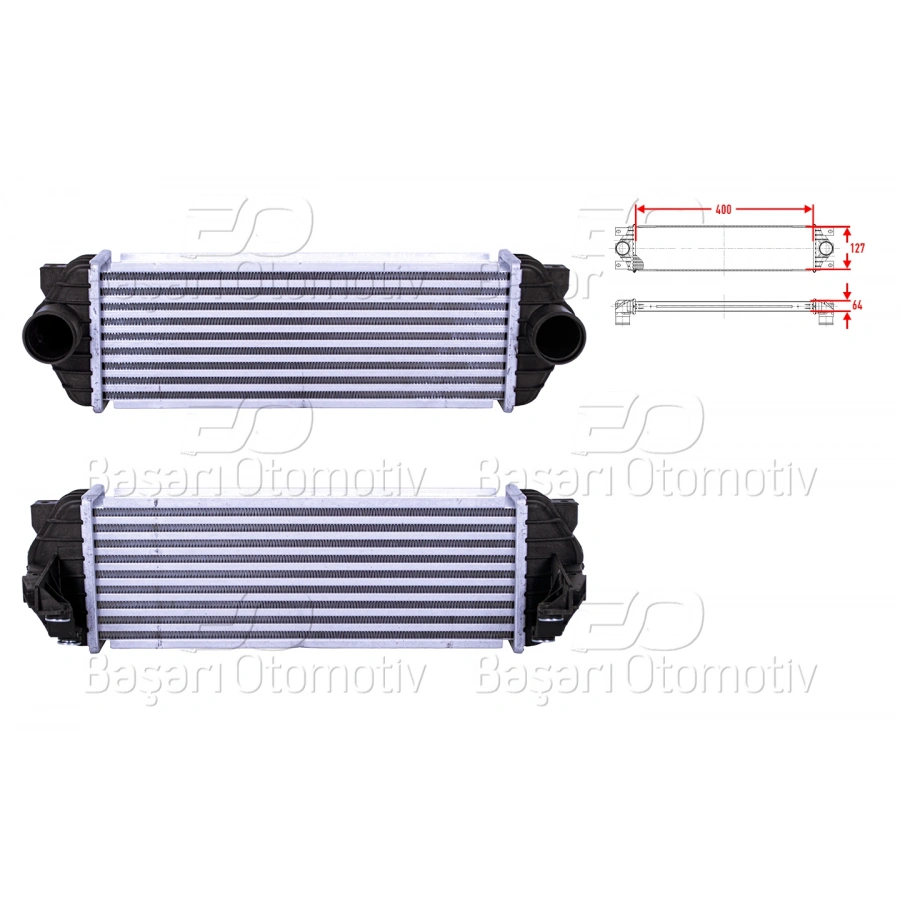 TURBO RADYATORU (INTERCOOLER) 400X127X64 FORD TRANSIT/TOURNEO CONNECT (P65_, P70_, P80_) 1.8 TDCi 02-13