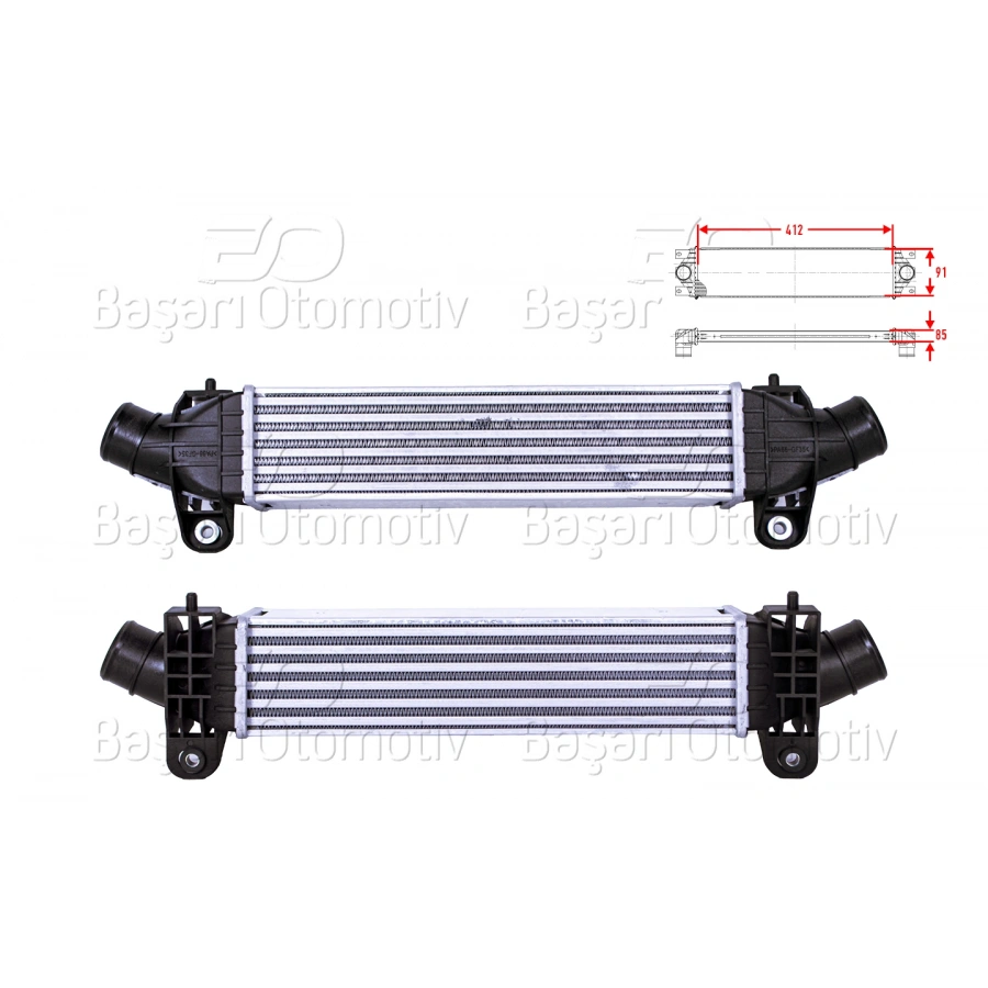 TURBO RADYATORU (INTERCOOLER) 412X97X85 FORD MONDEO 3 2.0 DI 2.2 TDCI 00 >