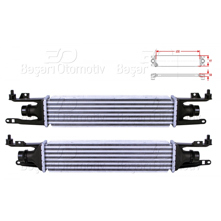 TURBO RADYATORU (INTERCOOLER) 450X97X50 OPEL CORSA D 1.3 CDTI 06 >