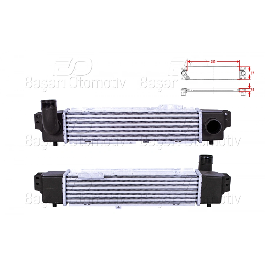 TURBO RADYATORU (INTERCOOLER) 450X97X85 KIA SORENTO (JC) 2.5 CRDI 02>