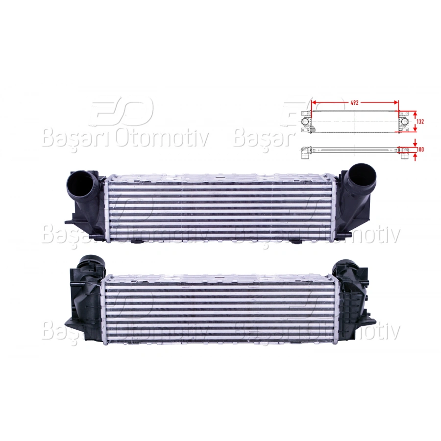 TURBO RADYATORU (INTERCOOLER) 492X132X100 BMW 5 SERISI (F10) 520i 10>
