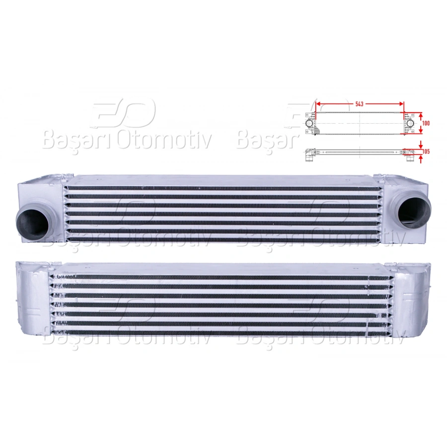 TURBO RADYATORU (INTERCOOLER) 543X100X105 BMW 5 SERISI (E60) 520 D-525 D-530 D 03-10