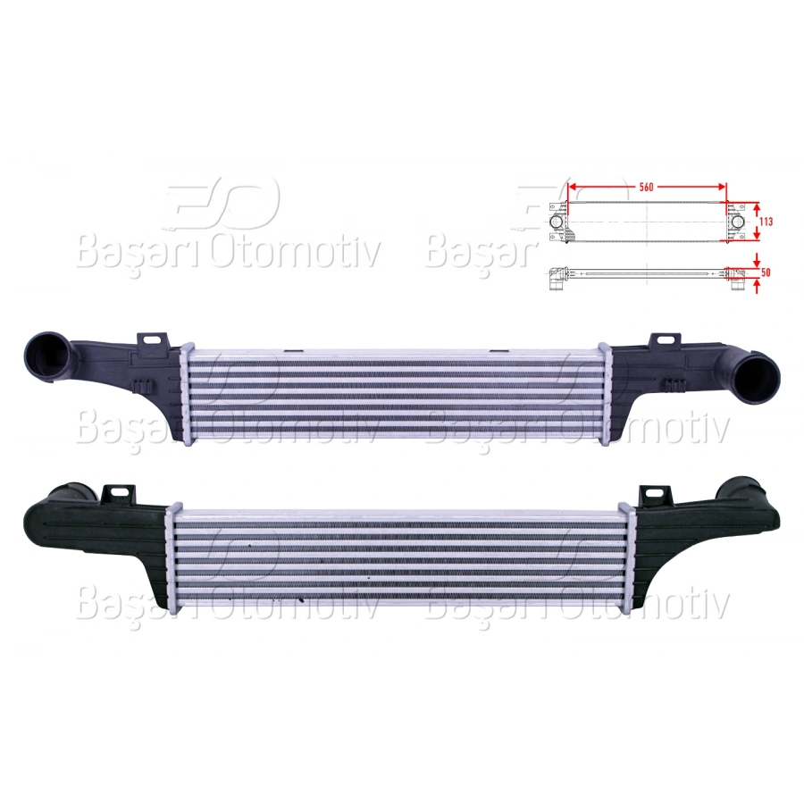 TURBO RADYATORU (INTERCOOLER) 560X113X50 MERCEDES-BENZ BENZ W210 E200 CDI E220 CDI E250 TURBO-D E290 TURBO-D E220 T CDI E250 T TURBO-D E290 T TURBO-D 96 >