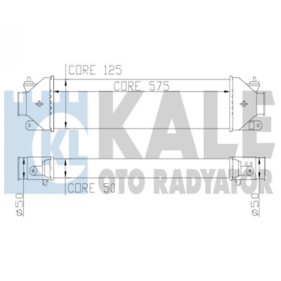 TURBO RADYATÖRÜ INTERCOOLER 572 X 127 X 50 DOBLO III / BRAVO II / COMBO D / GIULETTA 1,3-16 MJT 07-