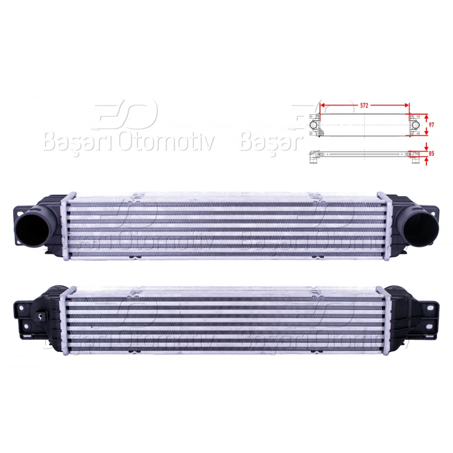 TURBO RADYATORU (INTERCOOLER) 572X97X85 OPEL ANTARA A (L07) 2.0 CDTI 06-11 CHEVROLET CAPTIVA (C100, C140) 2.0 D 06-09