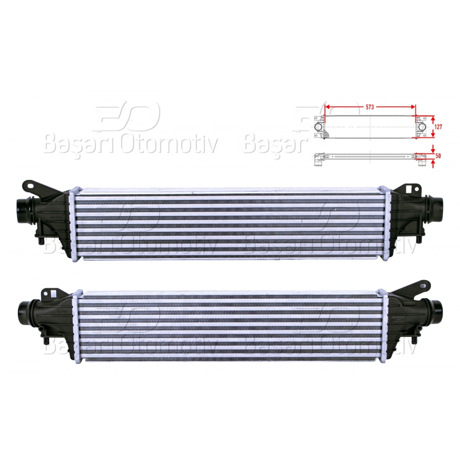 TURBO RADYATORU (INTERCOOLER) 573X127X50 OPEL CORSA E (X15) 1.3 CDTI 14>