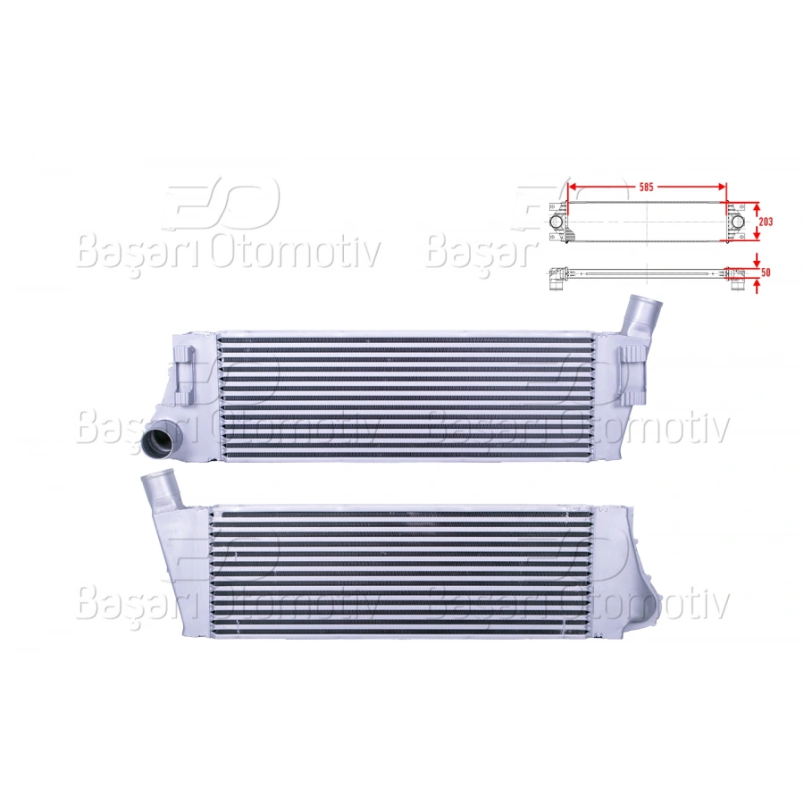 TURBO RADYATORU (INTERCOOLER) 585X203X50 RENAULT MEGANE GRAND SCENIC 1.5 DCI 1.9 DCI 2.0 03 >