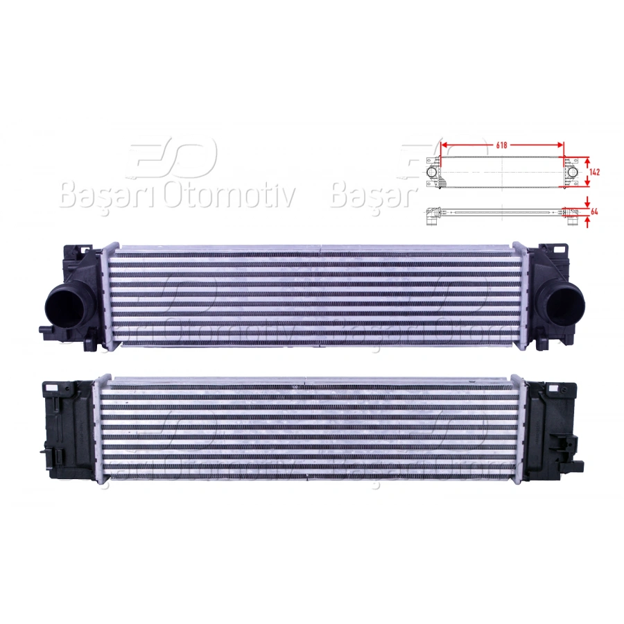 TURBO RADYATORU (INTERCOOLER) 618X142X64 VOLVO XC40 (536) 1.5 T 18>