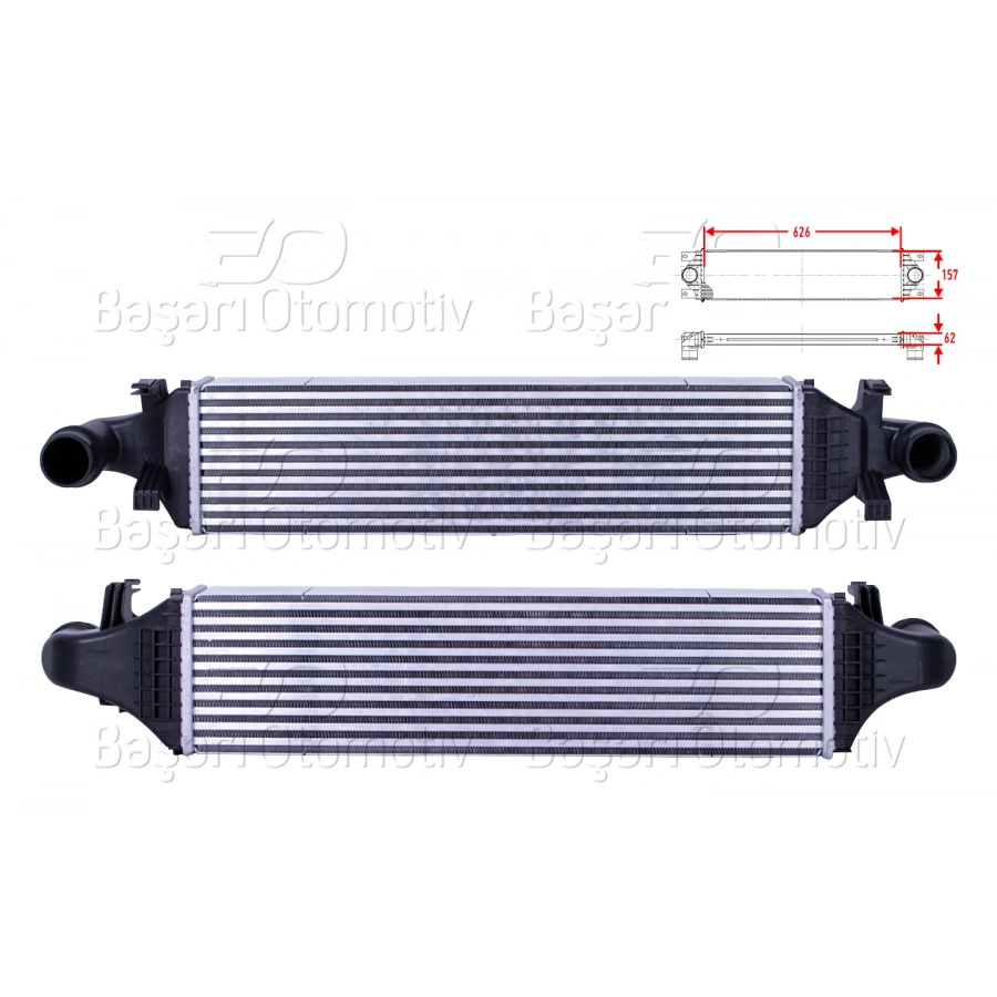 TURBO RADYATORU (INTERCOOLER) 626X157X62 MERCEDES-BENZ BENZ W176 A160 CDI A180 CDI A200 CDI A220 CDI A250 W246 W242 B160 CDI B180 CDI B200 CDI B220 CDI C117 CLA A180 CDI CLA 200 CDI CLA 220 CDI 11 >