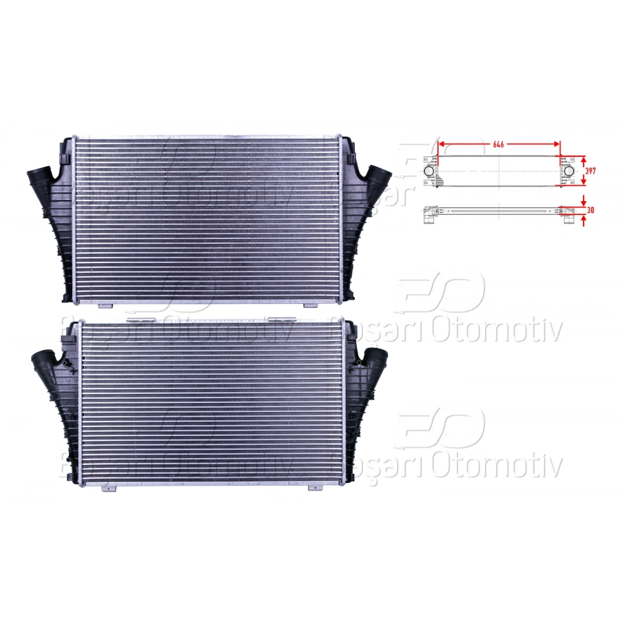 TURBO RADYATORU (INTERCOOLER) 646X397X30 OPEL SIGNUM VECTRA C 1.9 CDTI 04>
