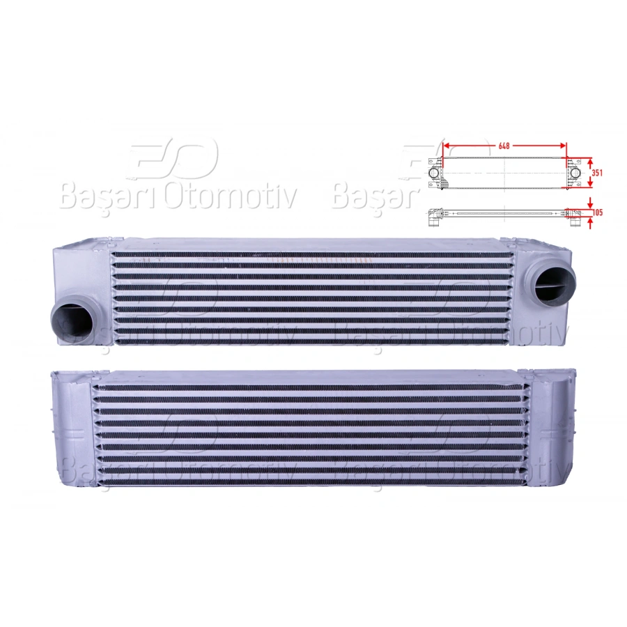 TURBO RADYATORU (INTERCOOLER) 648X351X105 BMW 7 SERISI (E65) 730 D 05-05/ LAND ROVER RANGE ROVER 3.0 TD 02-09