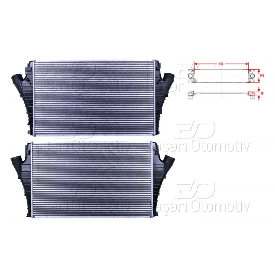 TURBO RADYATORU (INTERCOOLER) 650X397X30 OPEL SIGNUM VECTRA C 1.9 CDTI 04>
